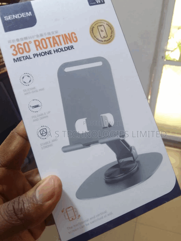 📱 SENDEM W1 – 360° Rotating Metal Phone Holder